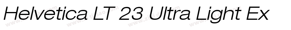 Helvetica LT 23 Ultra Light Extended字体转换